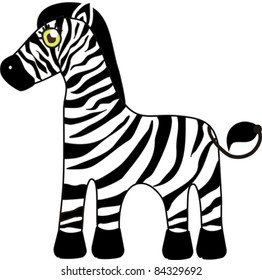 Illustration of funny zebra cartoon