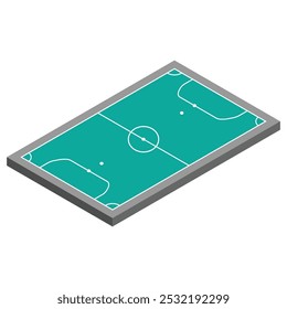 The Illustration of Futsal Field 3D