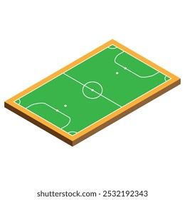 The Illustration of Futsal Field 3D