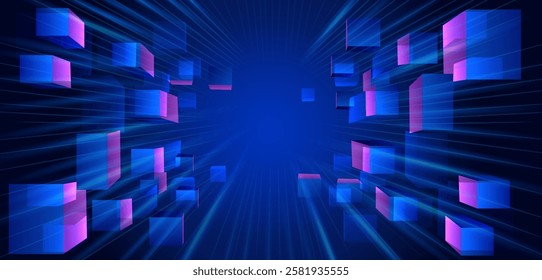 illustration of futuristic abstract background for presentation and promotion