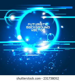 illustration of Futuristic abstract interface background HUD, black hole, vector