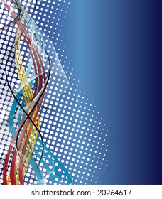 Illustration of futuristic halftone background