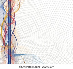 Illustration of futuristic halftone background