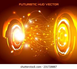 illustration of Futuristic interface background HUD,  vector