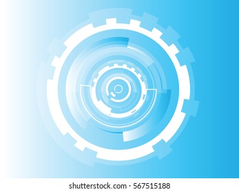 illustration of Futuristic interface background HUD techno circle  vector