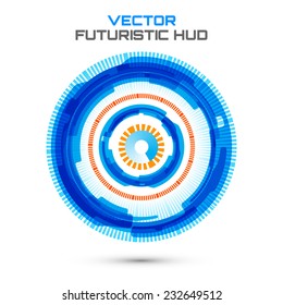 illustration of Futuristic interface background HUD,techno circle,  vector