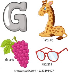 Illustration of G alphabet