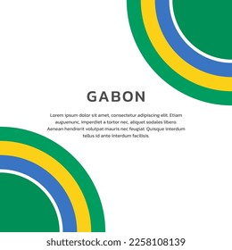 Ilustración de la plantilla de la bandera de Gabón