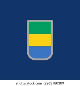 Illustration of Gabon flag Template