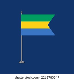 Ilustración de la plantilla de la bandera de Gabón