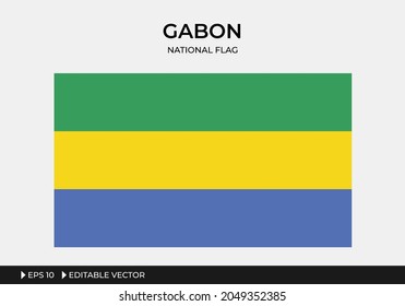 Illustration of Gabon National Flag