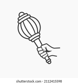 illustration of gada weapon, vector art.