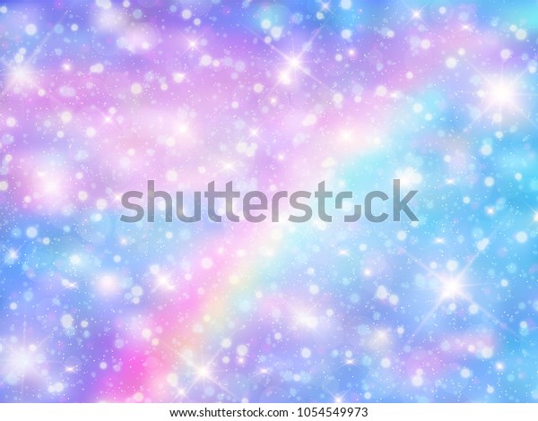 Illustration Galaxy Fantasy Background Pastel Color Stock Vector