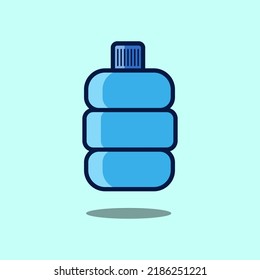 illustration of a gallon bottle with blue color and thick outline