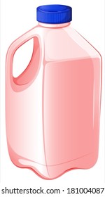 Illustration gallon strawberry milk