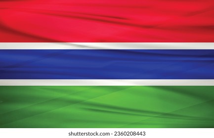 Illustration of Gambia Flag and Editable Vector of Gambia Country Flag