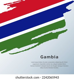 Illustration of Gambia flag Template