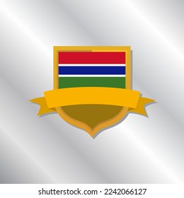 Illustration of Gambia flag Template
