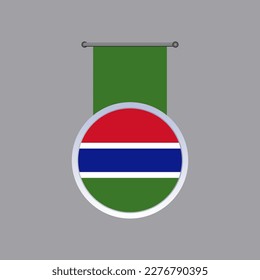 Illustration of Gambia flag Template