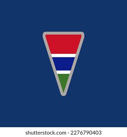 Illustration of Gambia flag Template