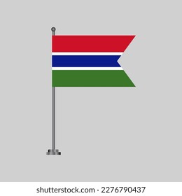 Illustration of Gambia flag Template