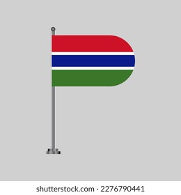 Ilustración de la plantilla de bandera de Gambia
