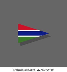 Illustration of Gambia flag Template