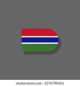 Illustration of Gambia flag Template
