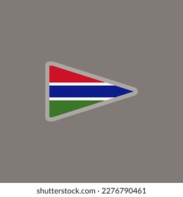 Illustration of Gambia flag Template