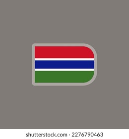 Illustration of Gambia flag Template