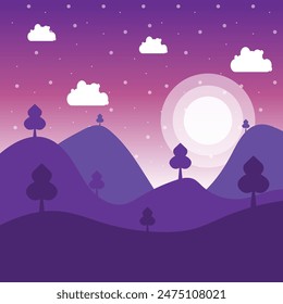 The Illustration of Game Area Background