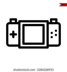 illustration of game boy line icon 