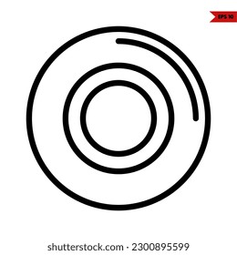 illustration of game button line icon