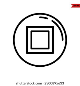 ilustración del icono de línea de botón de juego