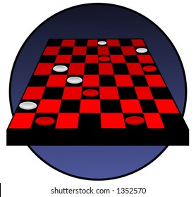 illustration of a game of checkers