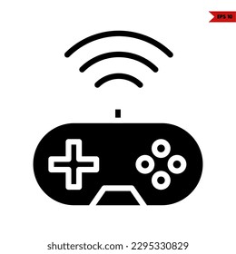 illustration of game console glyph icon