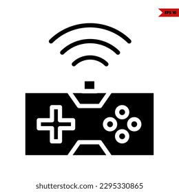 illustration of game console glyph icon
