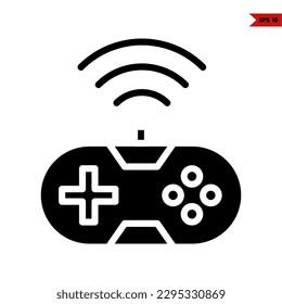 illustration of game console glyph icon