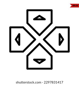 illustration of game console line icon