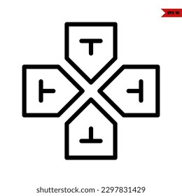 illustration of game console line icon