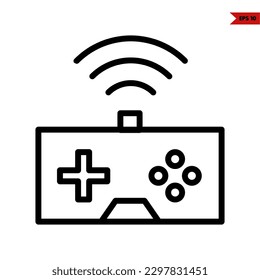 illustration of game console line icon