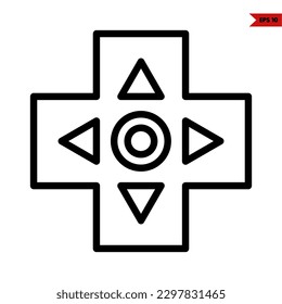 illustration of game console line icon