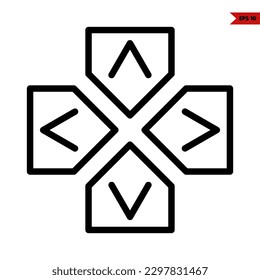 illustration of game console line icon