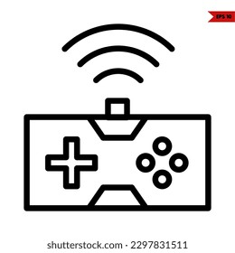 illustration of game console line icon