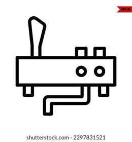 illustration of game console line icon