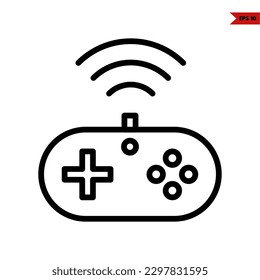 illustration of game console line icon