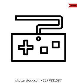 illustration of game console line icon
