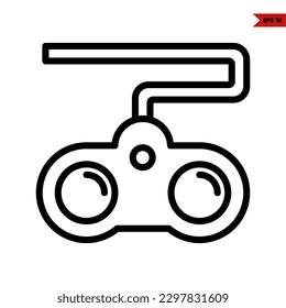 illustration of game console line icon