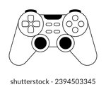 Illustration of game controller. Computer equipment and work device.