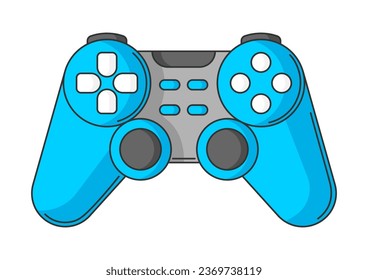 Illustration of game controller. Computer equipment and work device.